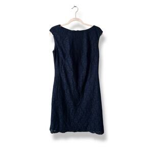 Chaps Blue Lace Sheath Dress